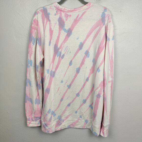 Jungmaven Pink and Blue Tie-Dye Long Sleeve Tee - Picture 7 of 8